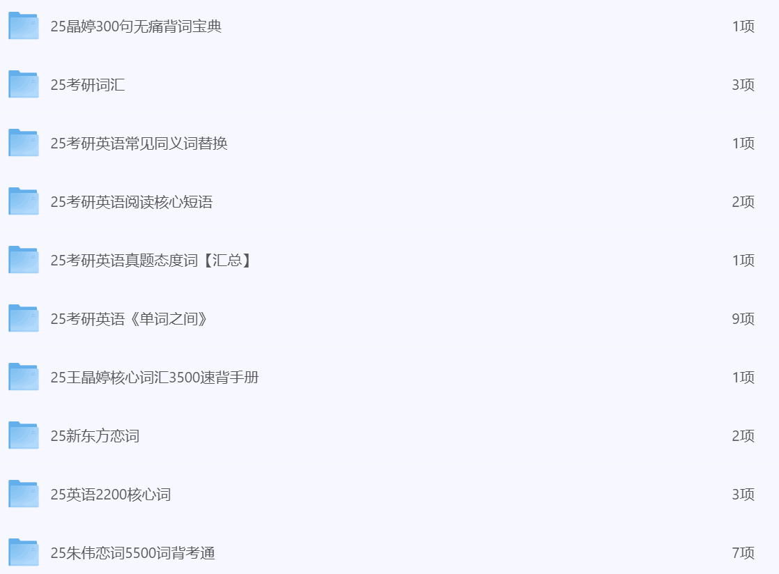 2025考研词汇合集 2025考研词汇合集
